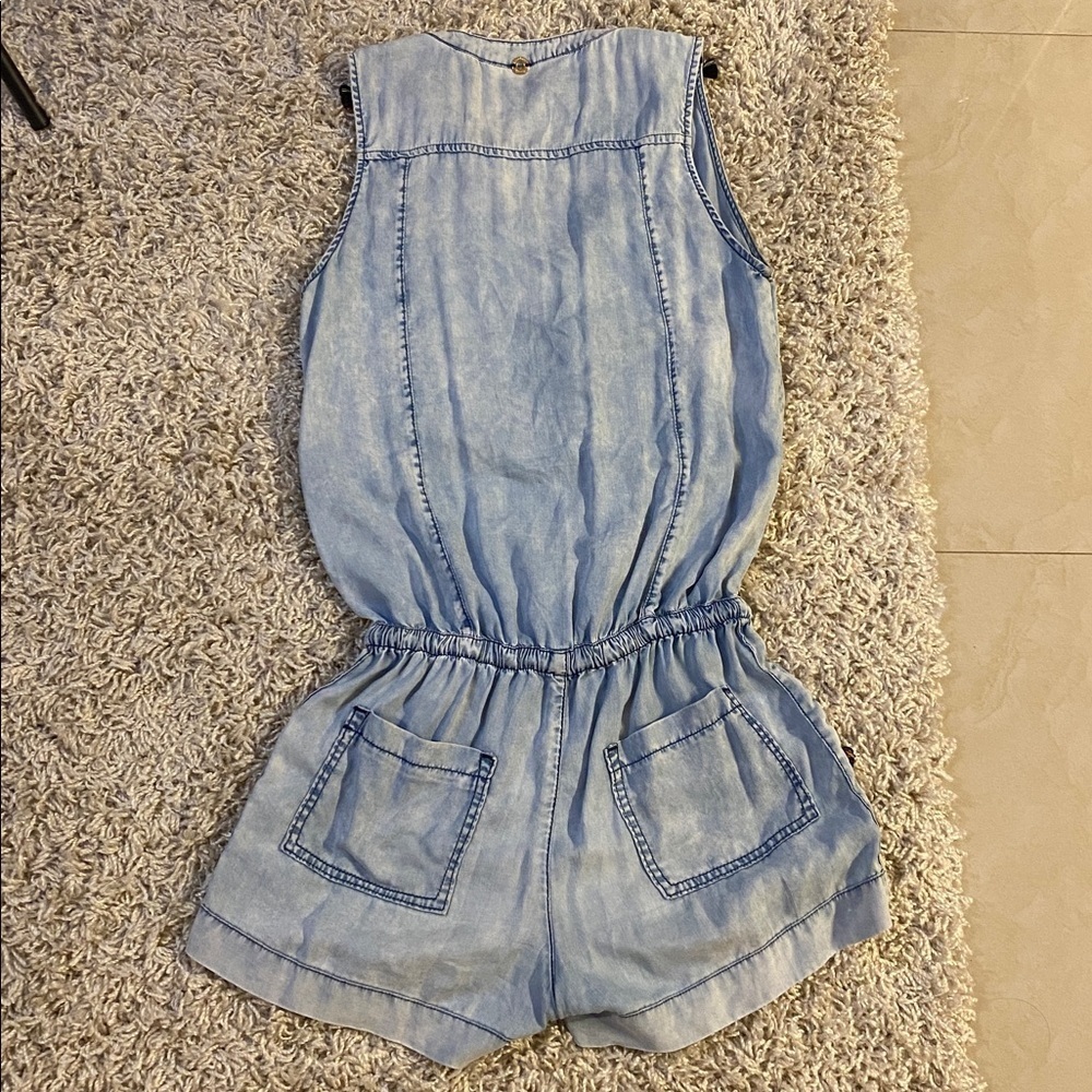 OndadeMar Denim jumpsuit with Colorful Trim size S - Picture 5 of 6